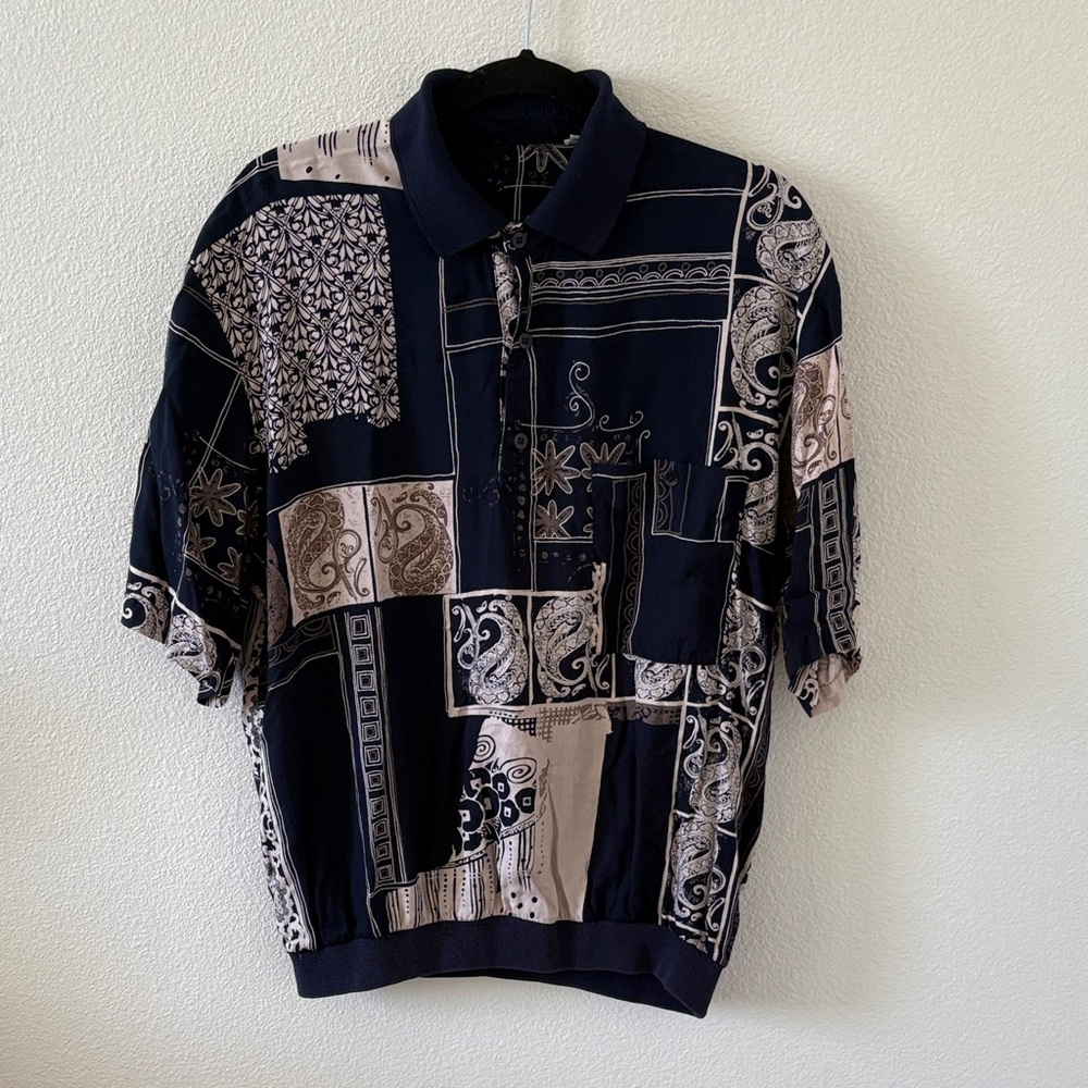 VTG Alan Stuart Pattern Polo Shirt